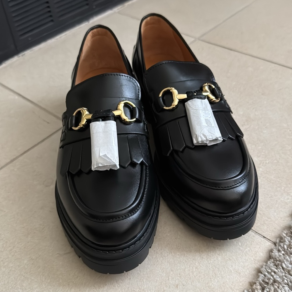 Sezane Amy Loafers Black New without box. Never worn. Wrapping still on loafers. - Picture 3 of 11